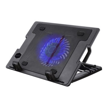 Pad di raffreddamento per laptop 1x ventola 2xUSB nero