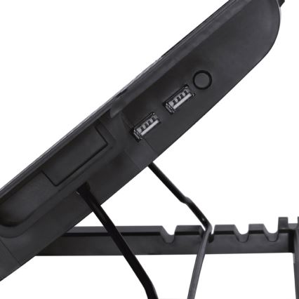 Pad di raffreddamento per laptop 1x ventola 2xUSB nero