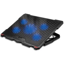 Pad di raffreddamento per laptop 5x ventole 2xUSB nero