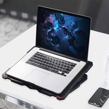Pad di raffreddamento per laptop 5x ventole 2xUSB nero