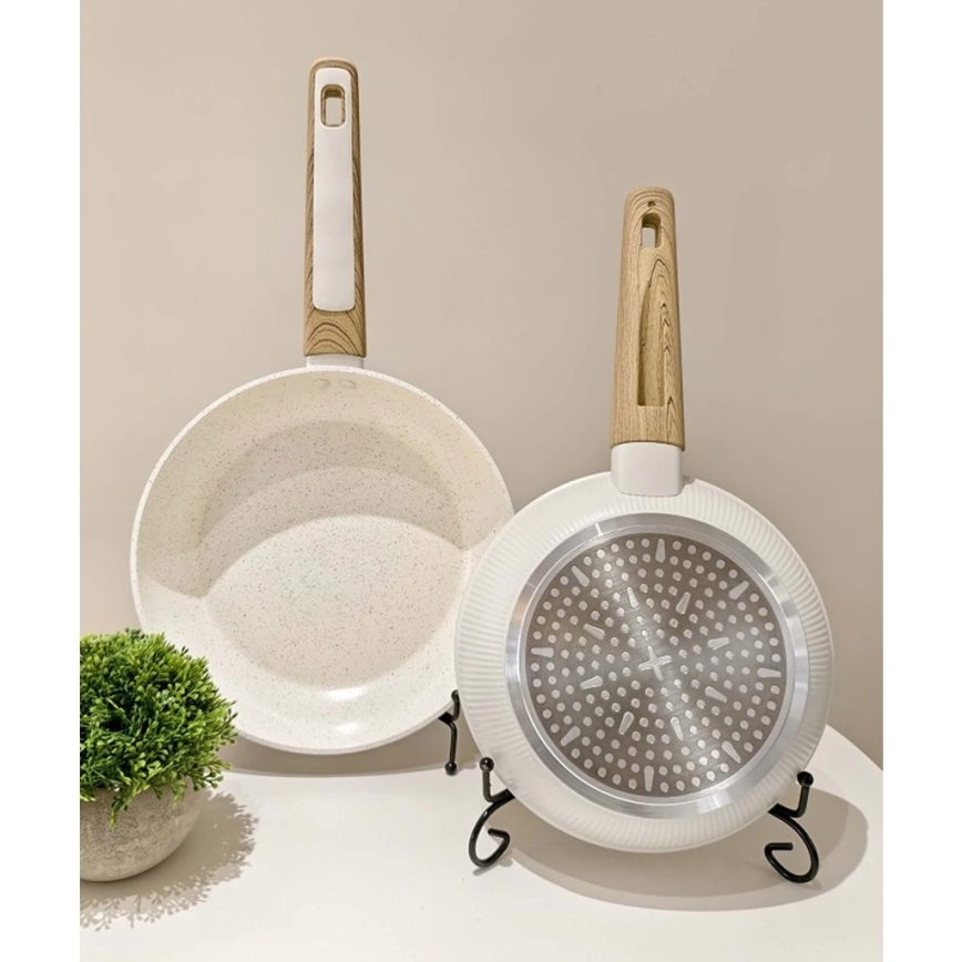 Padella BIANCO 24 cm crema/marrone