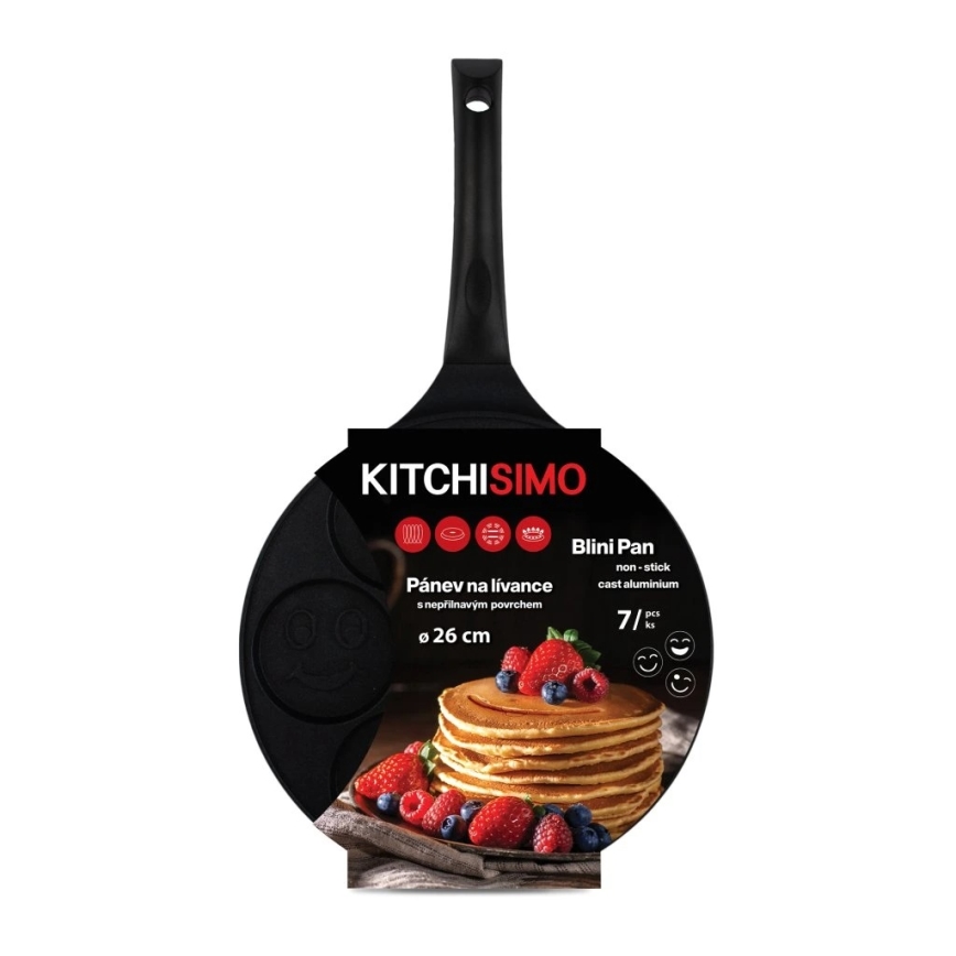 Padella per pancake KITCHISIMO 26 cm nera