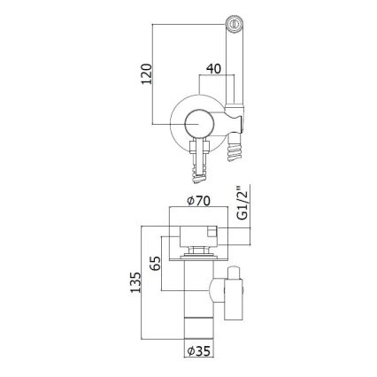 Paffoni - Set da parete con doccetta bidet manuale per installazione ad incasso KIT cromo lucido