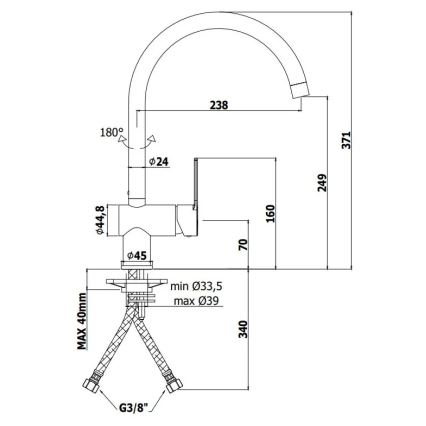 Paffoni - Miscelatore da cucina RINGO nero