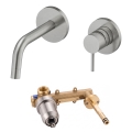 Paffoni - Miscelatore da incasso per lavabo LIGHT in acciaio inox