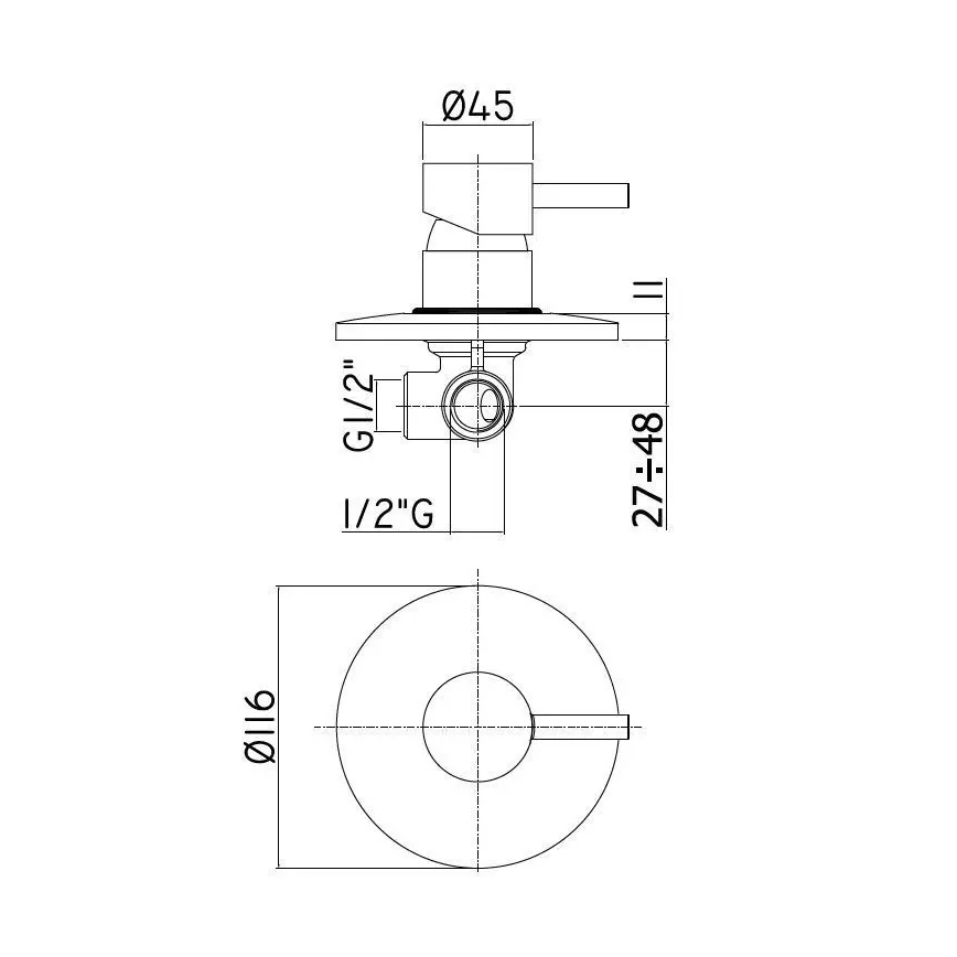 Paffoni - Miscelatore doccia da incasso LIGHT cromo lucido