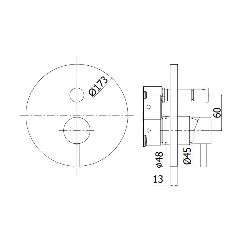 Paffoni - Miscelatore doccia da incasso LIGHT, cromo lucido