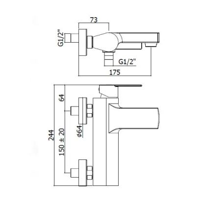 Paffoni - Miscelatore doccia da incasso LIGHT, cromo lucido