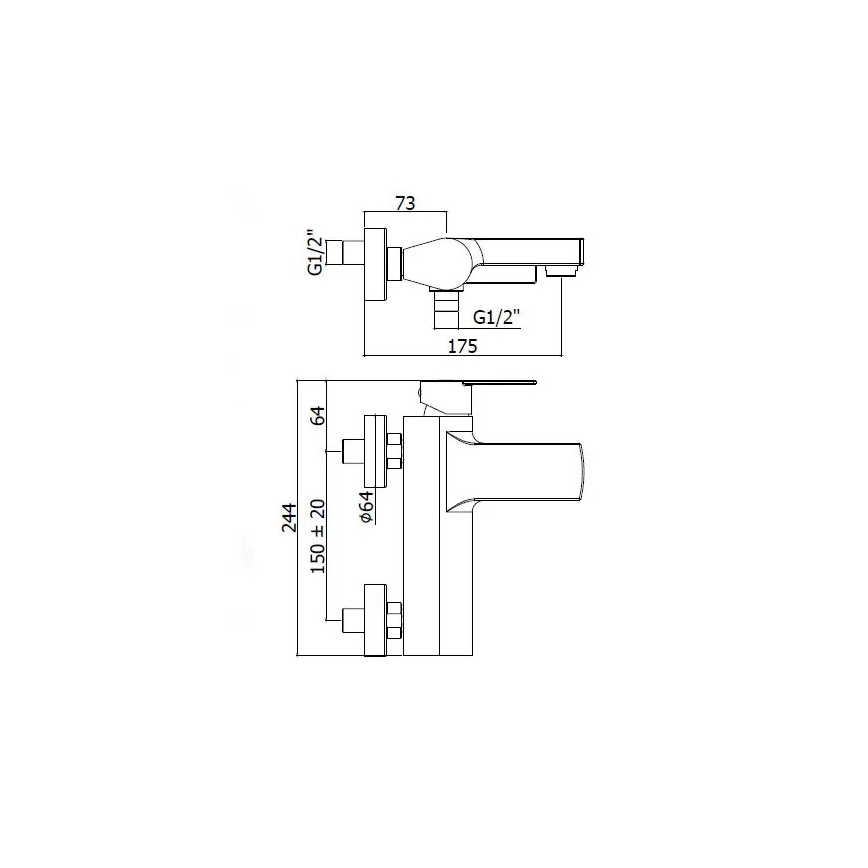 Paffoni - Miscelatore doccia da incasso LIGHT, cromo lucido