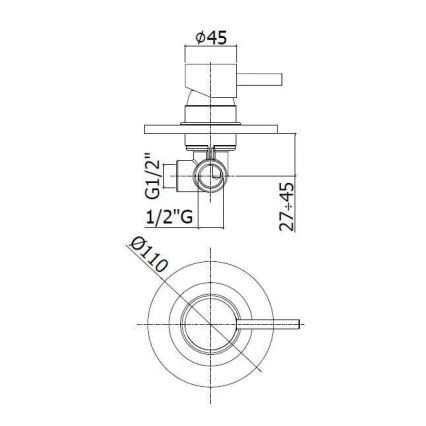 Paffoni - Miscelatore doccia da incasso LIGHT, cromo lucido
