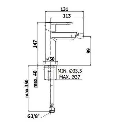 Paffoni - Miscelatore per bidet CANDY in cromo lucido