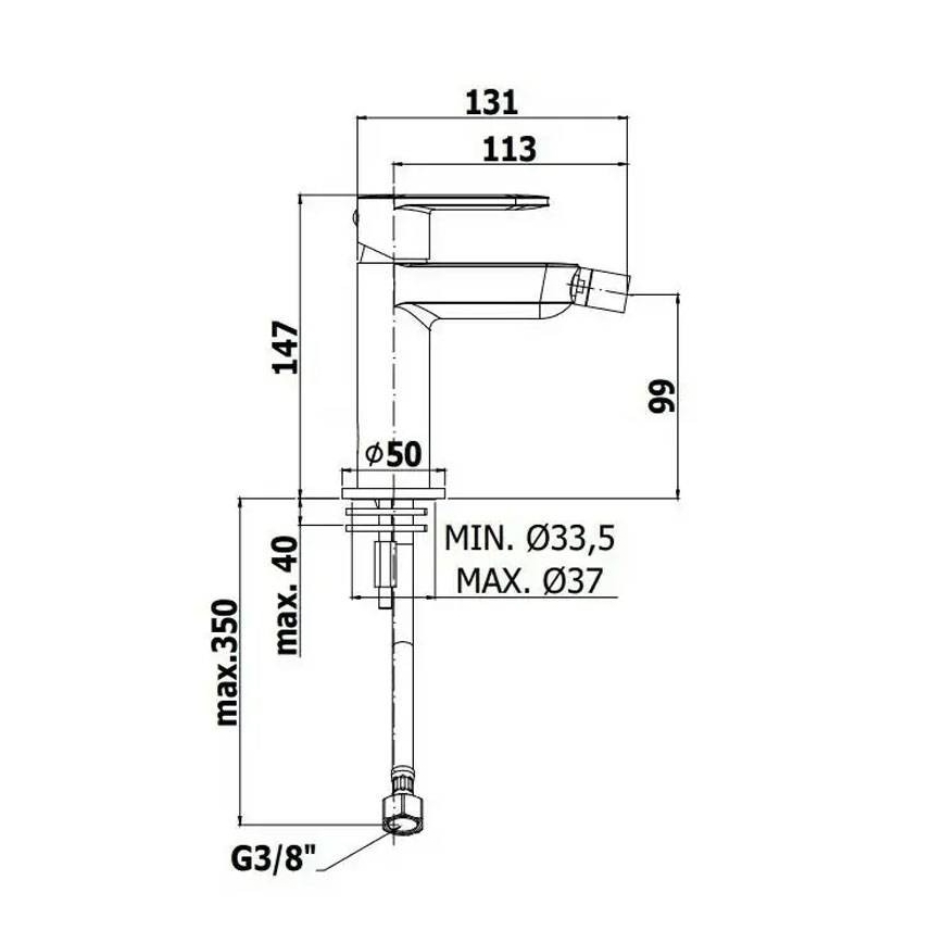 Paffoni - Miscelatore per bidet CANDY in cromo lucido