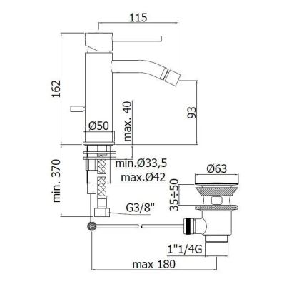 Paffoni - Miscelatore per bidet LIGHT cromo lucido