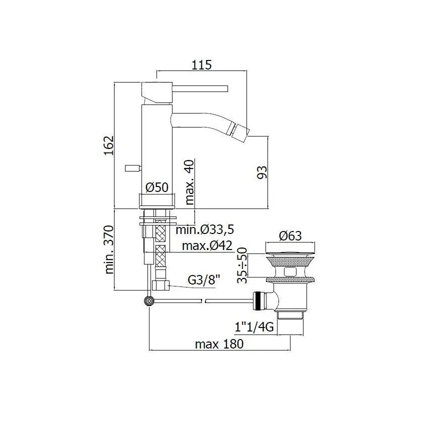Paffoni - Miscelatore per bidet LIGHT cromo lucido