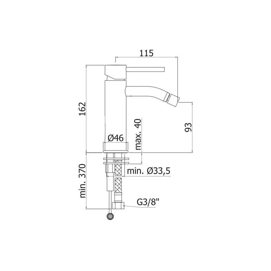 Paffoni - Miscelatore per bidet LIGHT in acciaio inox