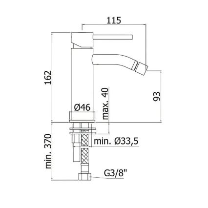 Paffoni - Miscelatore per bidet LIGHT nero