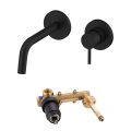 Paffoni - Miscelatore per lavabo ad incasso LIGHT nero