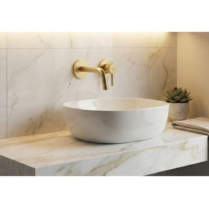 Paffoni - Miscelatore per lavabo da incasso LIGHT oro spazzolato