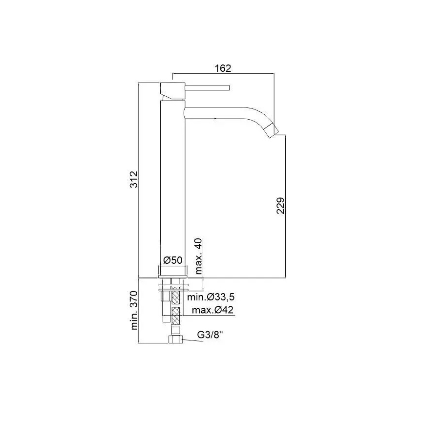 Paffoni - Miscelatore per lavabo LIGHT, cromo lucido
