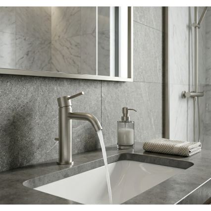 Paffoni - Miscelatore per lavabo LIGHT in acciaio inox