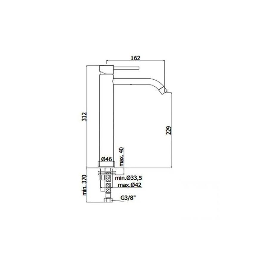 Paffoni - Miscelatore per lavabo LIGHT nero