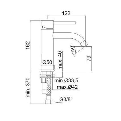 Paffoni - Miscelatore per lavabo LIGHT oro spazzolato