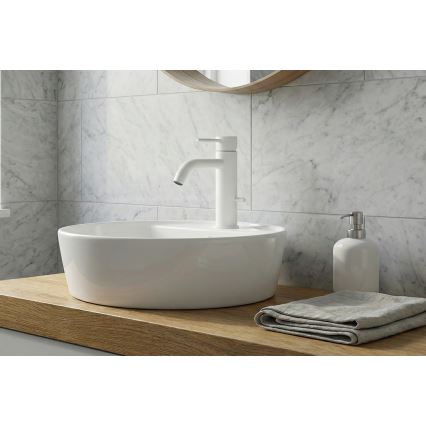 Paffoni - Miscelatore per lavabo + piletta di scarico LIGHT bianco