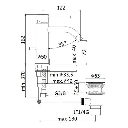 Paffoni - Miscelatore per lavabo + piletta LIGHT finitura oro