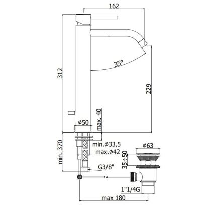 Paffoni - Miscelatore per lavabo + piletta LIGHT oro spazzolato