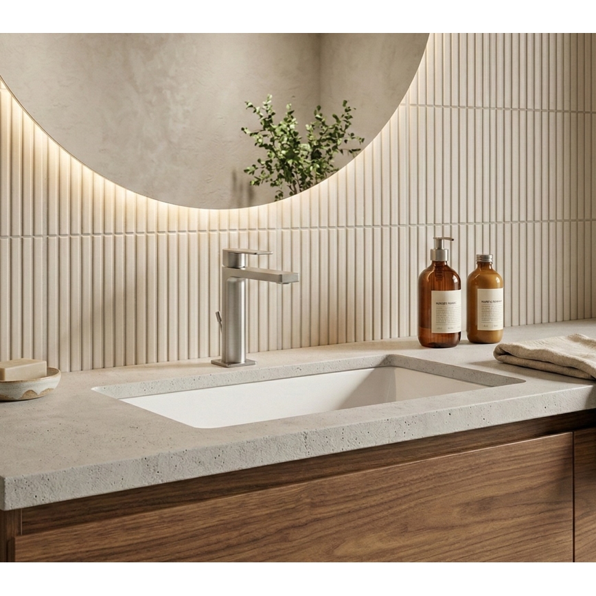 Paffoni - Miscelatore per lavabo + piletta TANGO in acciaio inox