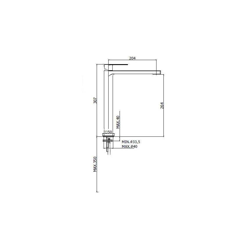Paffoni - Miscelatore per lavabo TANGO in acciaio inox