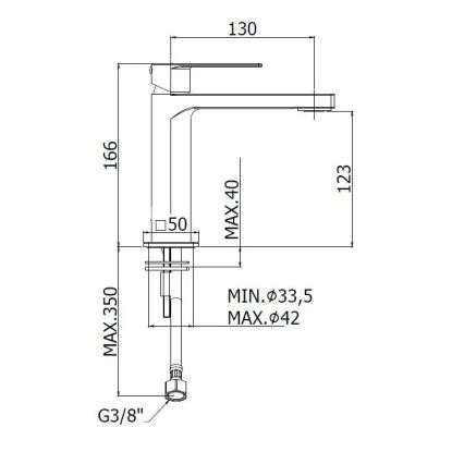 Paffoni - Miscelatore per lavabo TANGO in acciaio inox