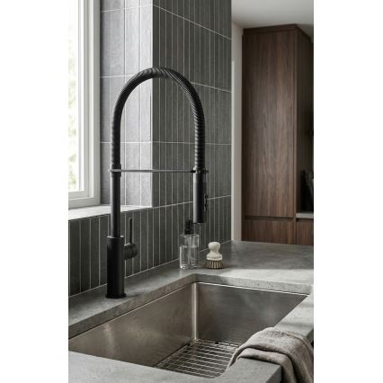 Paffoni - Miscelatore per lavello con doccetta estraibile LIGHT 52,5 cm nero