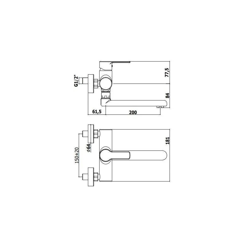 Paffoni - Miscelatore per lavello RED in cromo lucido