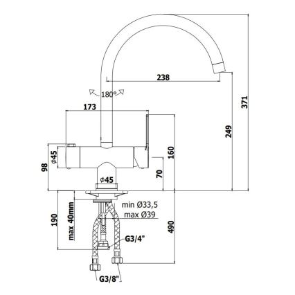 Paffoni - Miscelatore per lavello RINGO cromo lucido