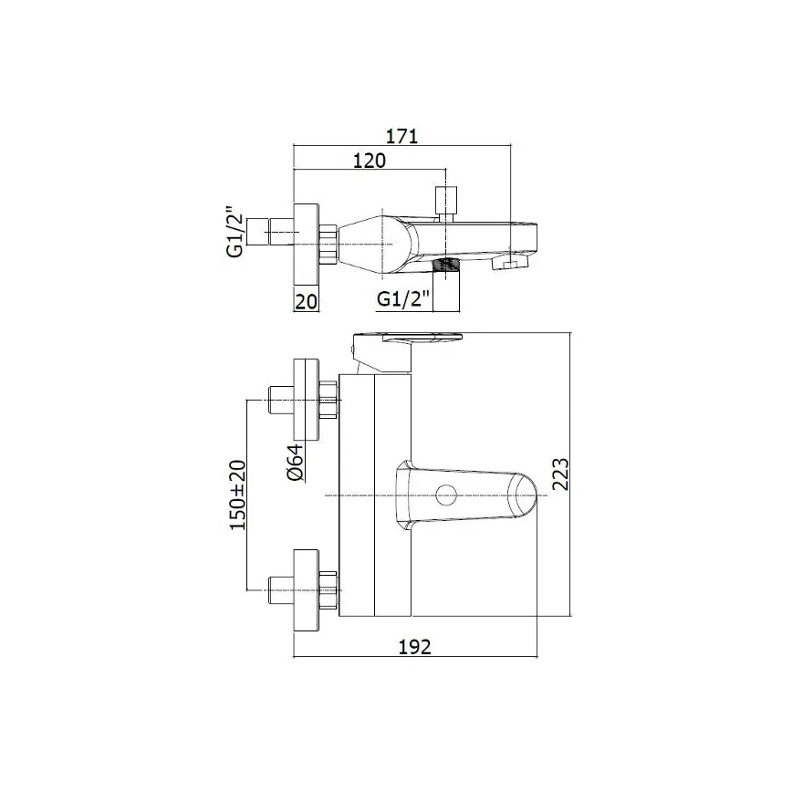 Paffoni - Miscelatore per vasca CANDY cromo lucido