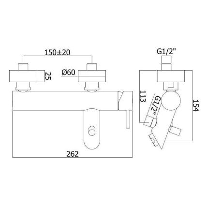 Paffoni - Miscelatore per vasca LIGHT EXCLUSIVE, finitura oro
