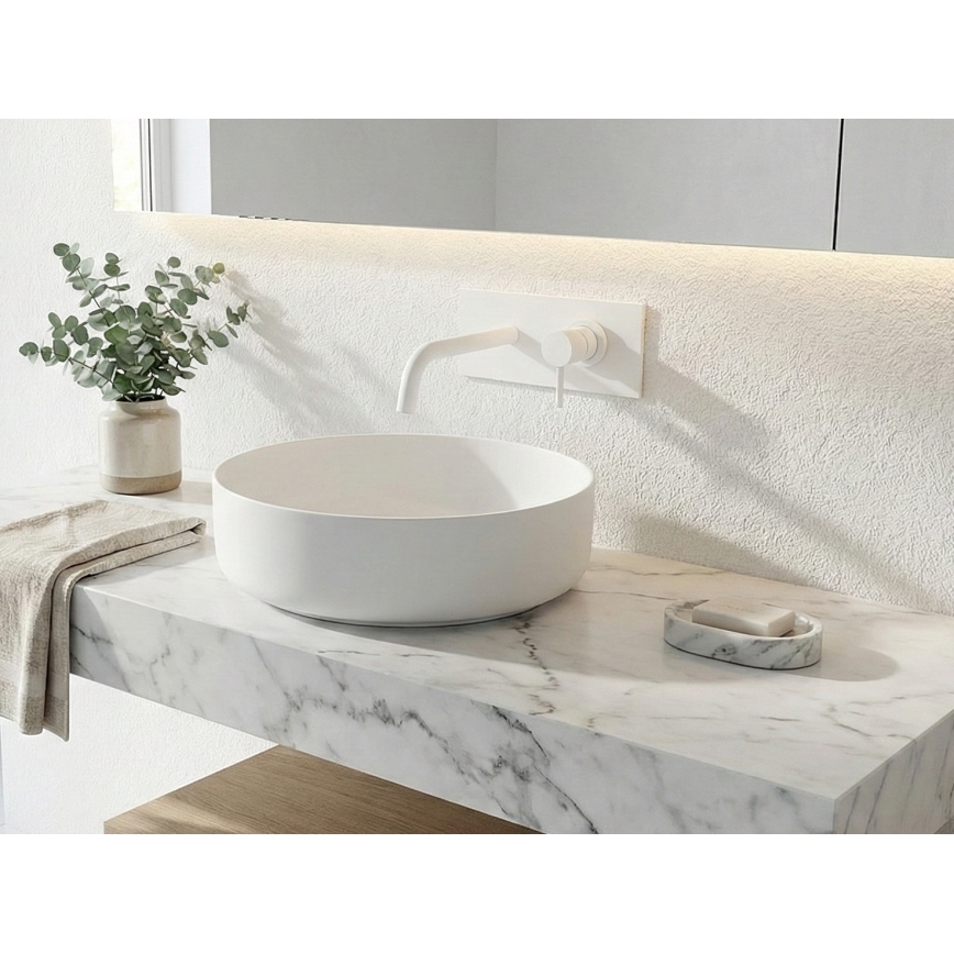 Paffoni - Rubinetto per lavabo ad incasso LIGHT bianco opaco