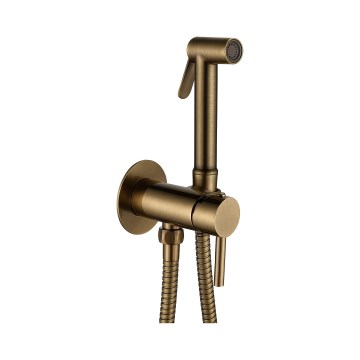 Paffoni - Set da parete con doccetta bidet manuale per installazione ad incasso RINGO WEST bronzo