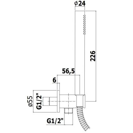 Paffoni - Set doccia ROUND nero opaco