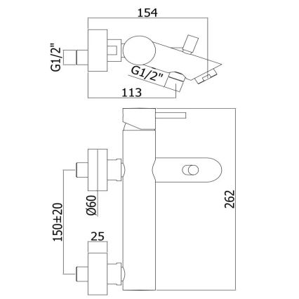 Paffoni - Set per vasca con miscelatore LIGHT cromo lucido