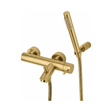 Paffoni - Set per vasca con miscelatore LIGHT, finitura oro spazzolato