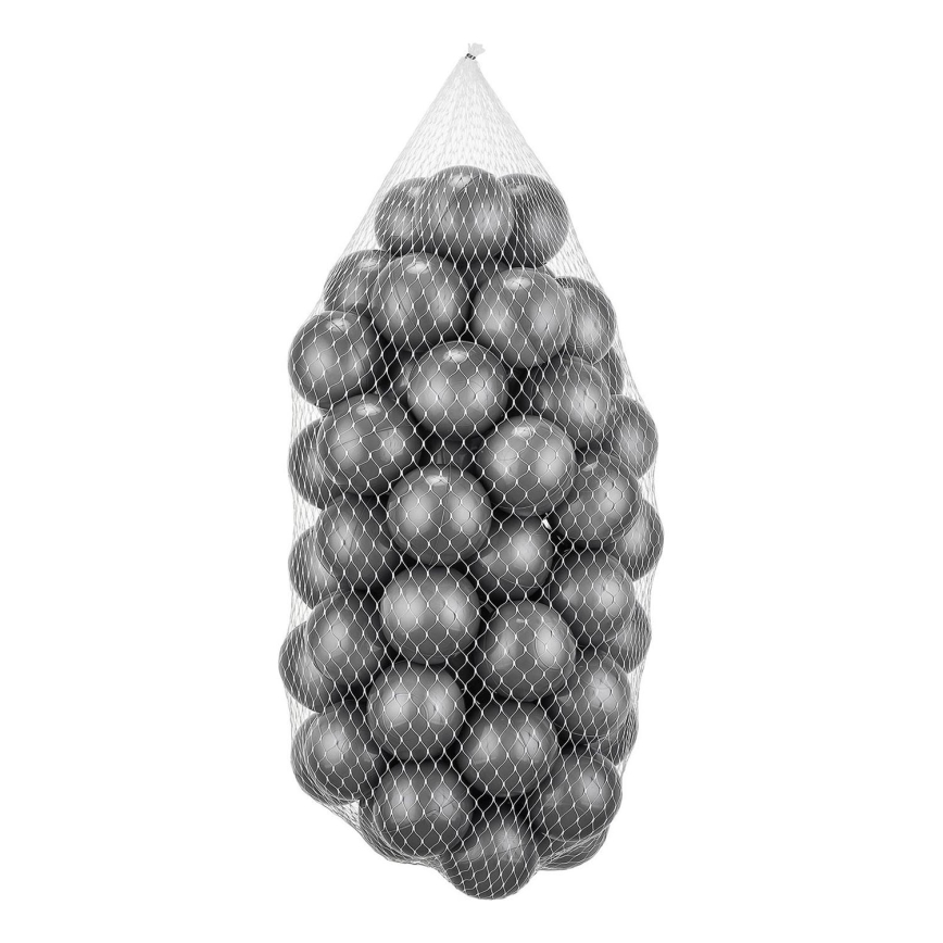 Palline da gioco in plastica 50 pezzi diam. 7 cm grigio