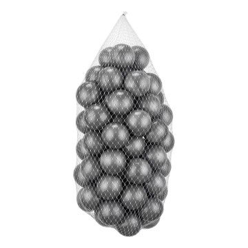 Palline di plastica 50 pezzi d. 7 cm grigio