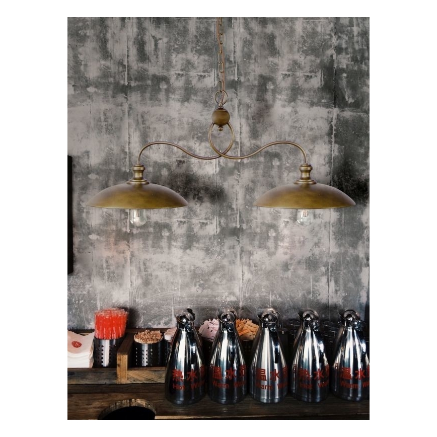 Lampadario su catena ELZA 2xE27/60W/230V