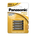 Panasonic - 4 pz Batteria alcalina AAA/LR03