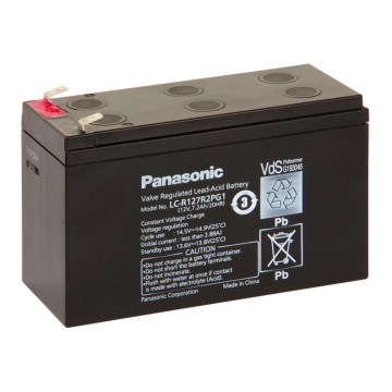 Panasonic LC-R127R2PG1 - Batteria al piombo 12V/7,2Ah/faston 6,3mm