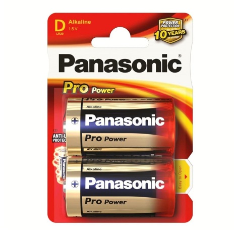 Panasonic LR20 PPG - 2pz batterie alcaline D Pro Power 1,5V