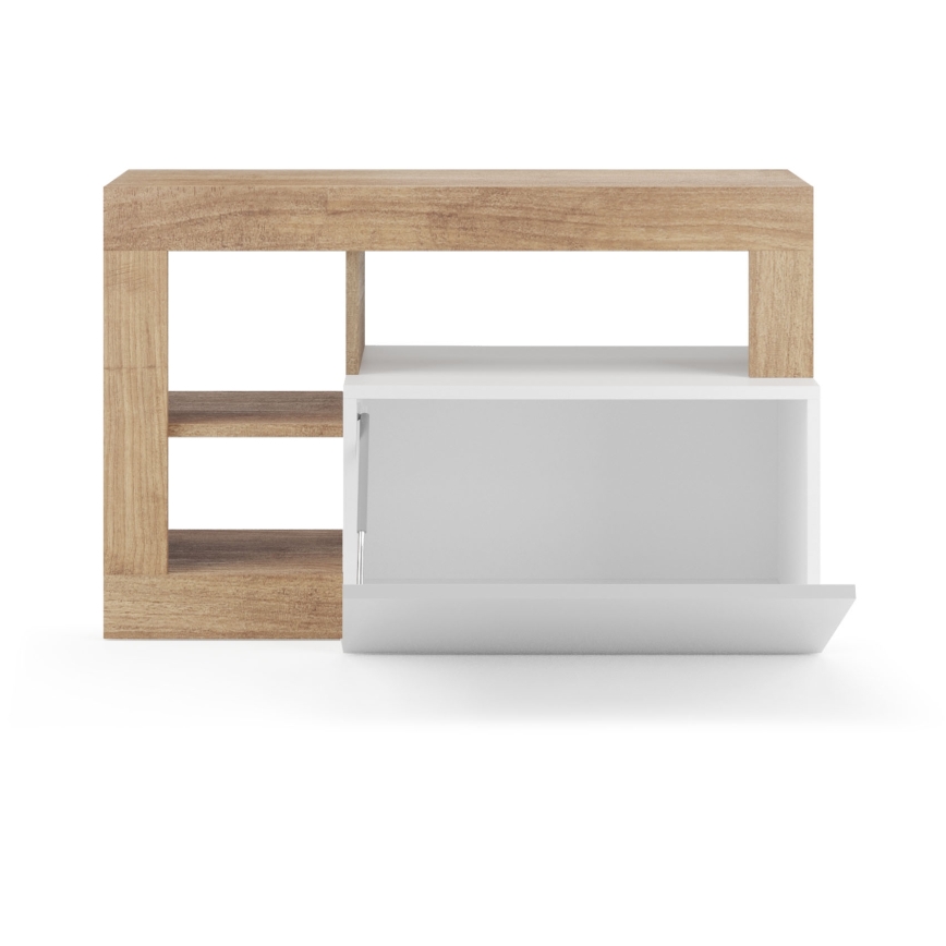 Panca LENOR 91x209 cm bianco/marrone