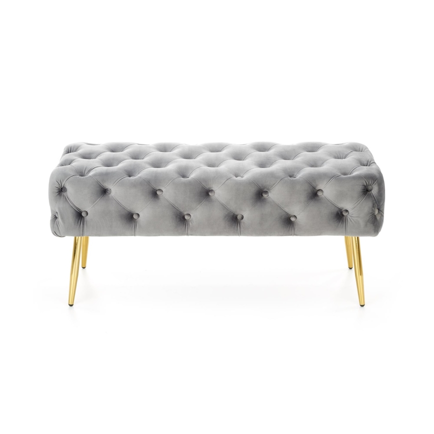 Panca trapuntata ATHENA 40x100 cm grigio/oro